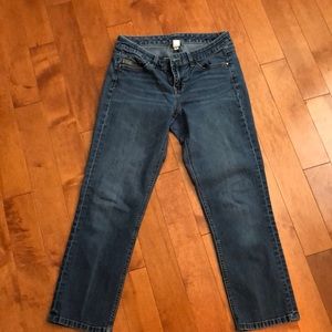 WHBM Blanc Denim Capri